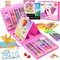 272 Pieces Art Set Drawing Kit for Girls Boys Teens Artist, Deluxe Gift Art Box with Trifold Easel, Origami Paper, Coloring Book, Drawing Pad, Pastels, Crayons, Pencils, Watercolors(Pink)